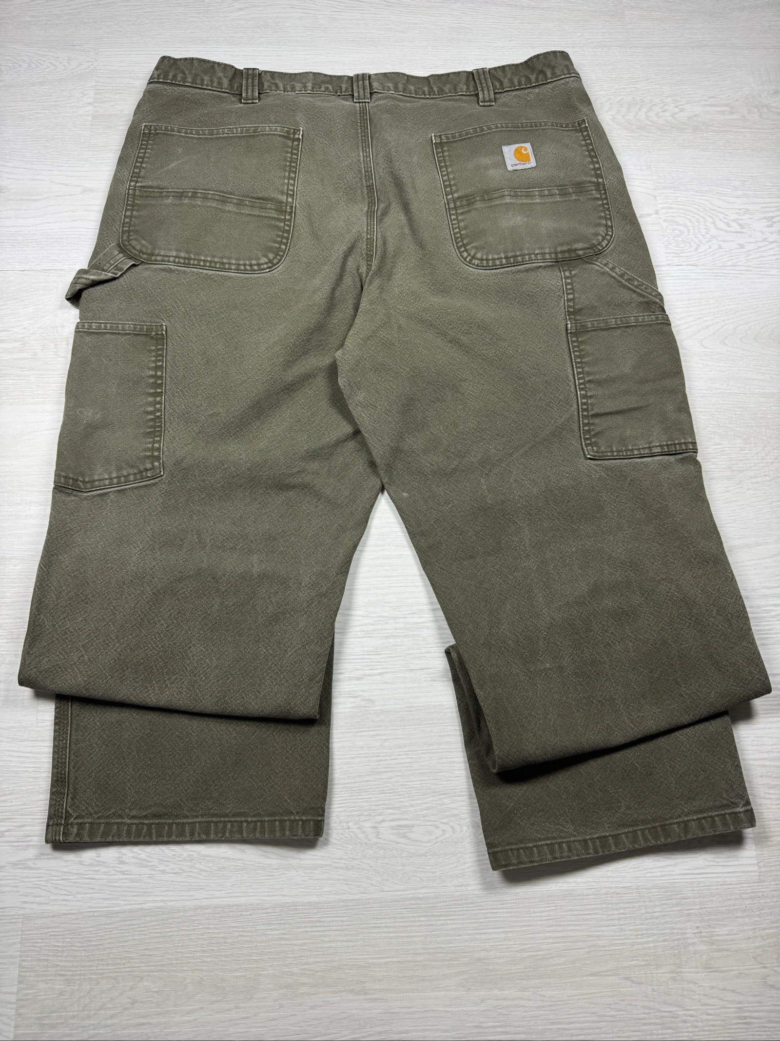 Carhartt Carpenter Pants Olive Green Vintage Workwear Wide Leg Utili – photo 18
